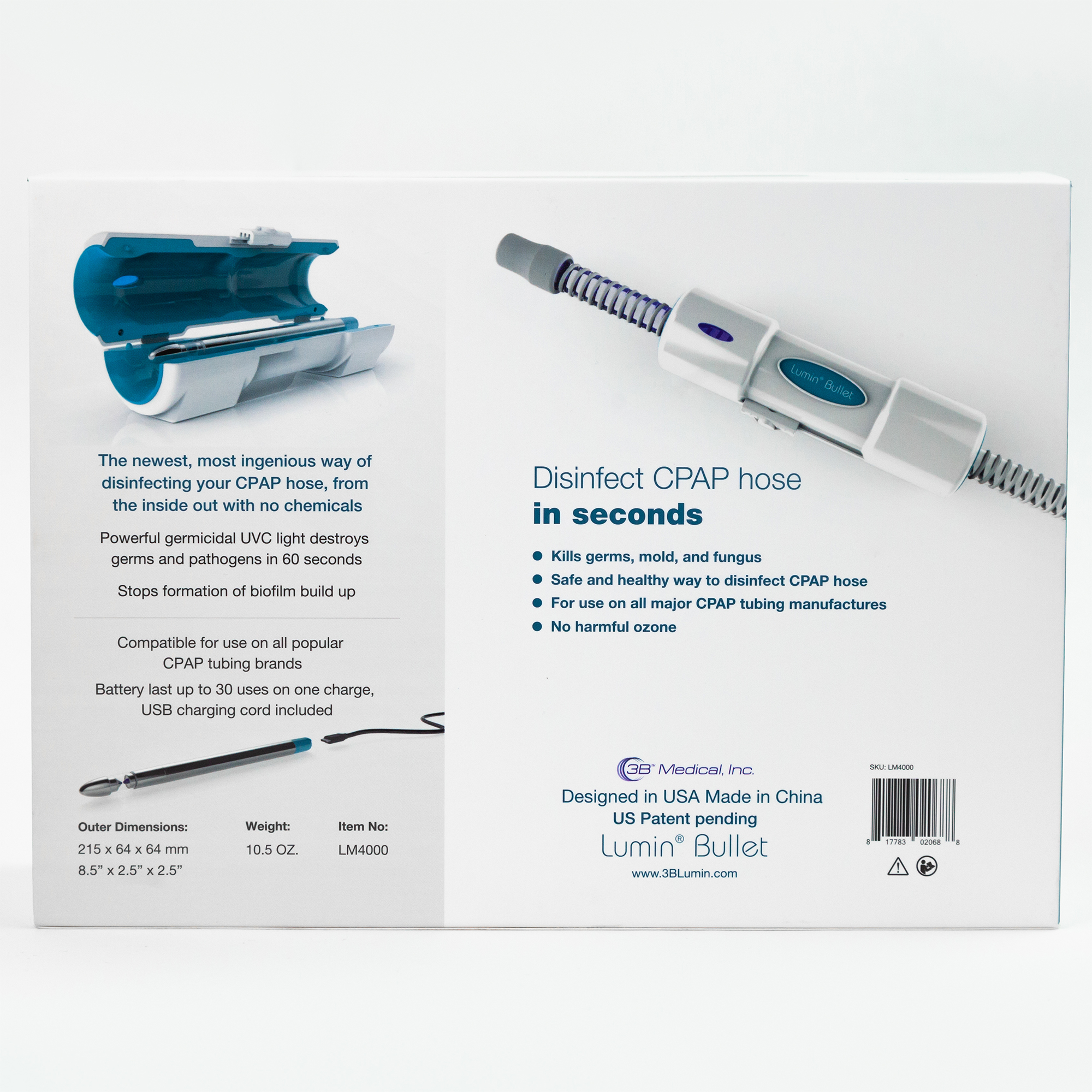 Lumin Bullet CPAP Tubing UV Sanitizer LM4000