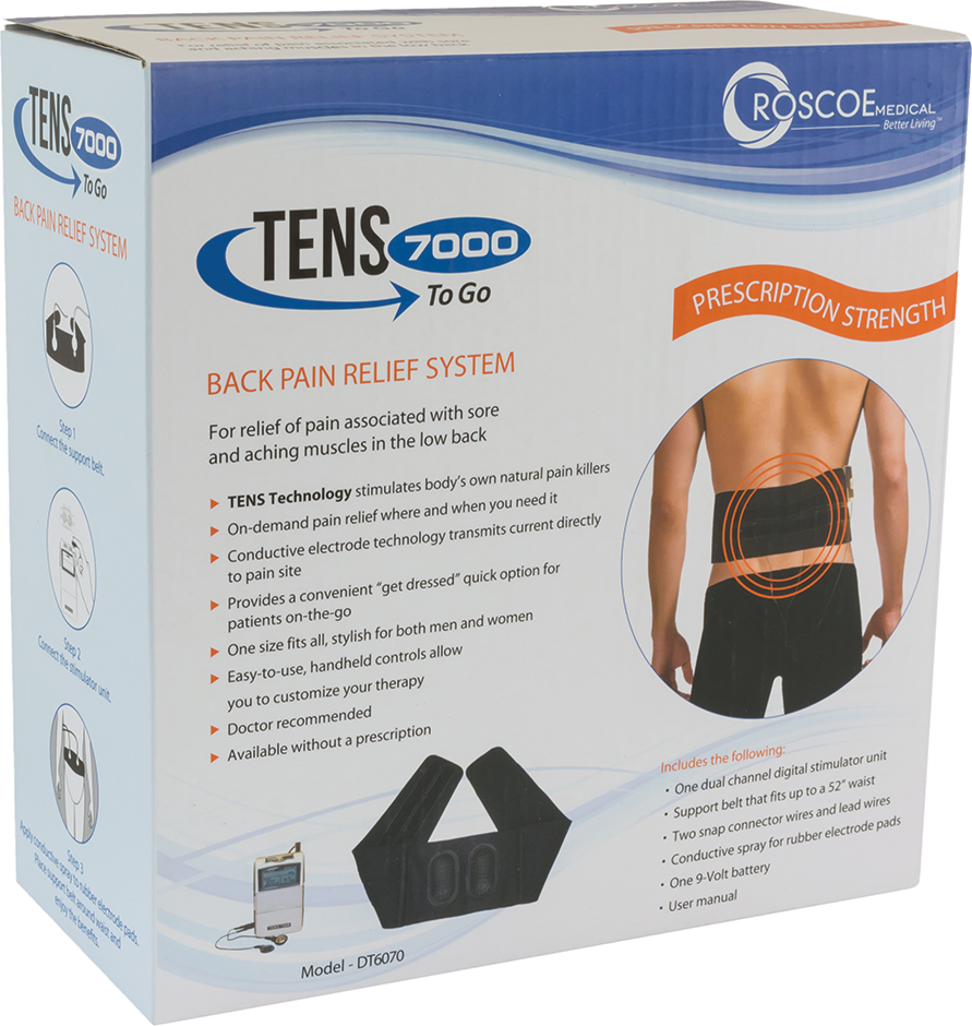 TENS 7000 To Go Back Pain Relief System Compass Health Brands